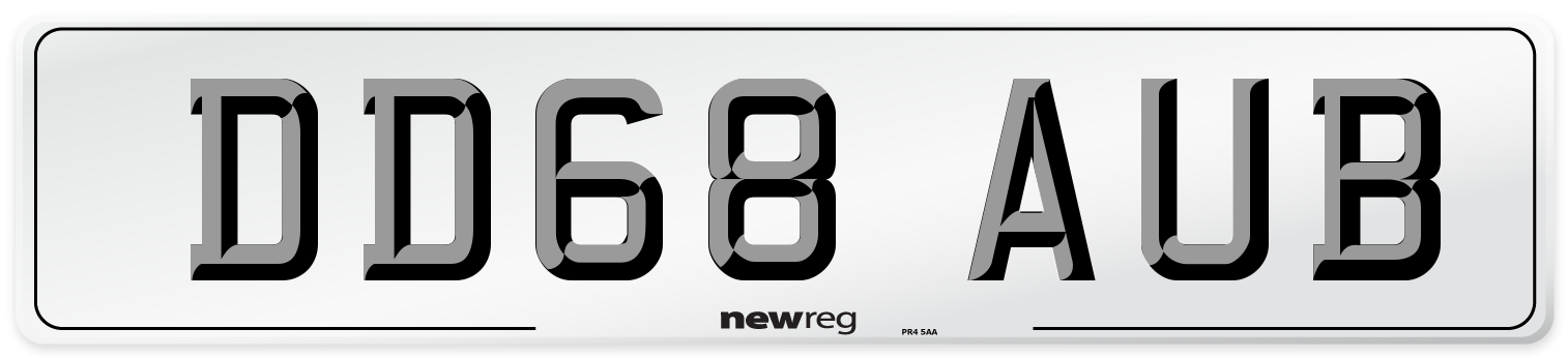 DD68 AUB Number Plate from New Reg
